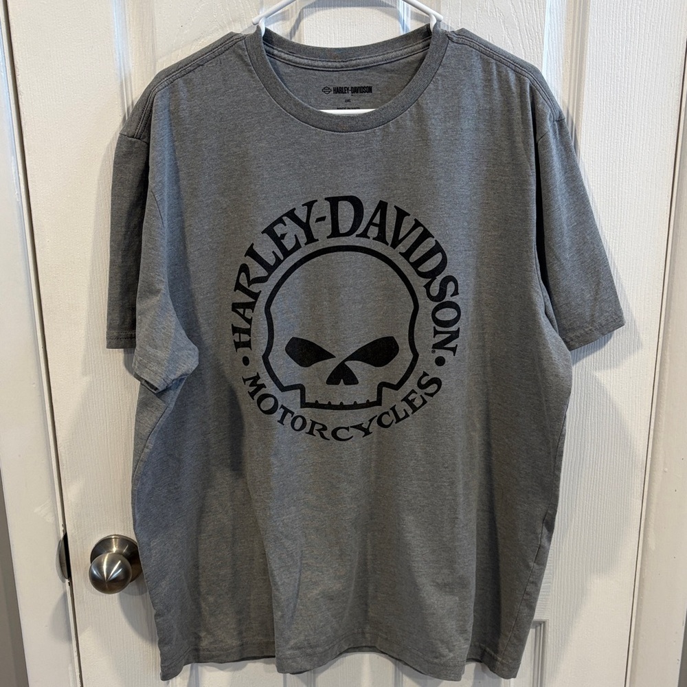Harley-Davidson Charcoal Skull Logo T-Shirt Size XXL
